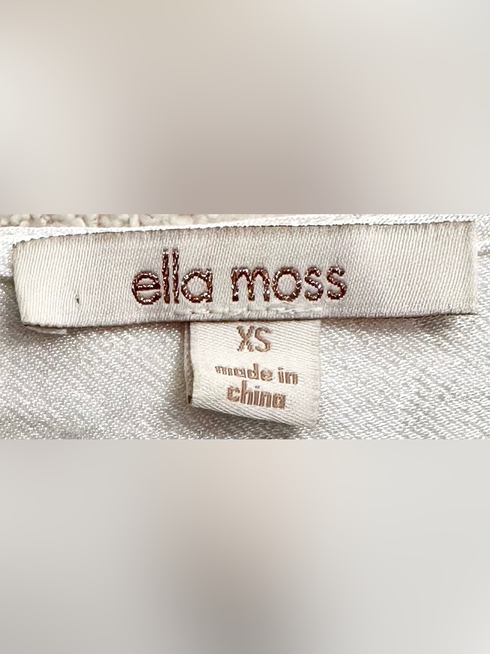 Ella Moss Ivory/Off White Pintuck Keyhole Long Sleeve Blouse Fits XS/S - Picture 9 of 10